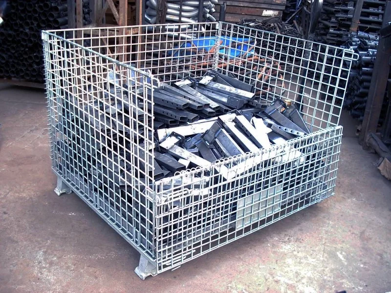Складской поддон 50x100 с сеткой внутри PP листовой стальной складной проволочный