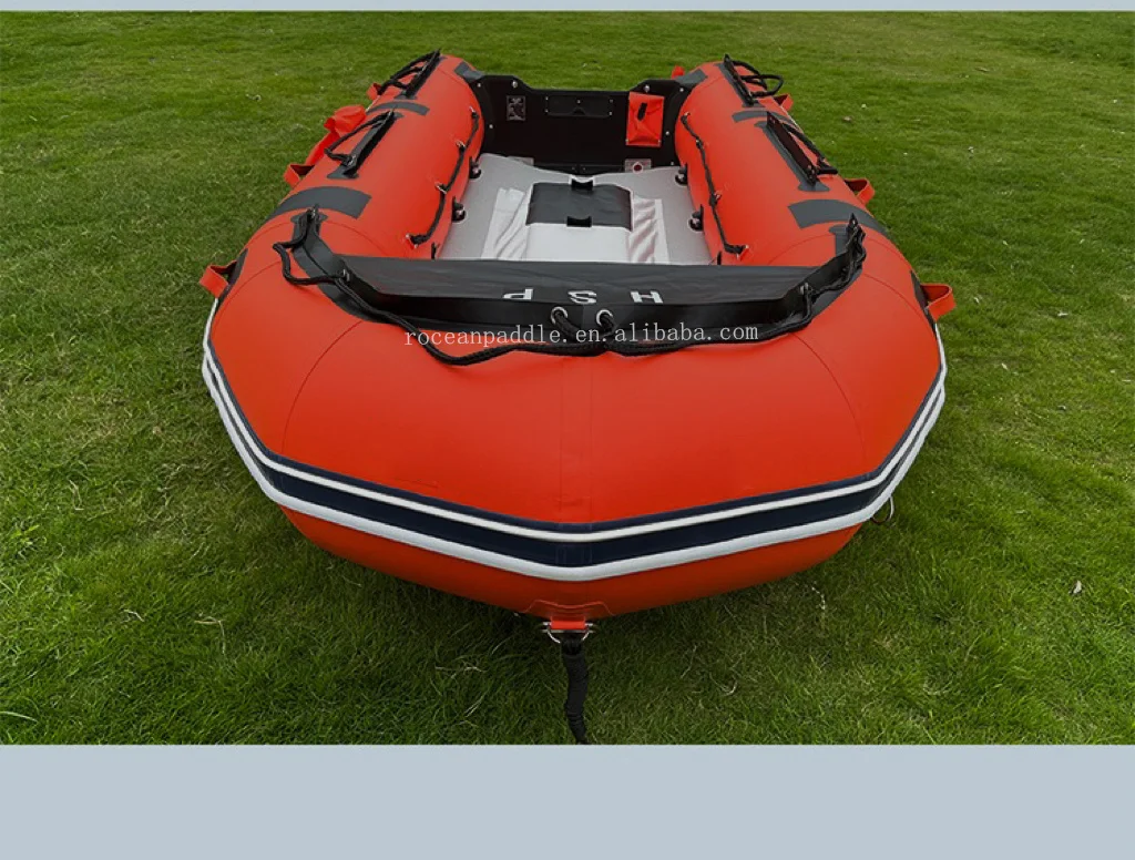 380cm Fishing Boat With Aluminum Floor Inflatable Boat 1.2mm PVC Anti-collision speed boat Raft Water Sports