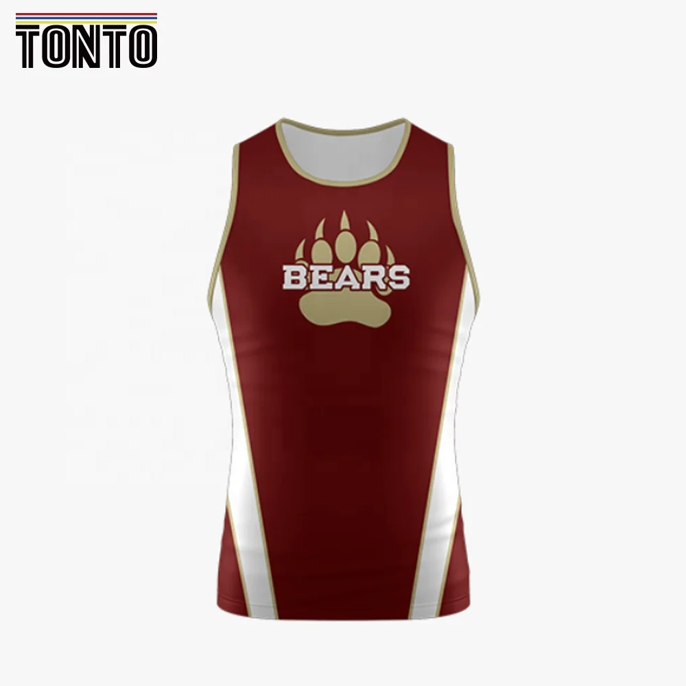 custom sublimation singlet boy children for men
