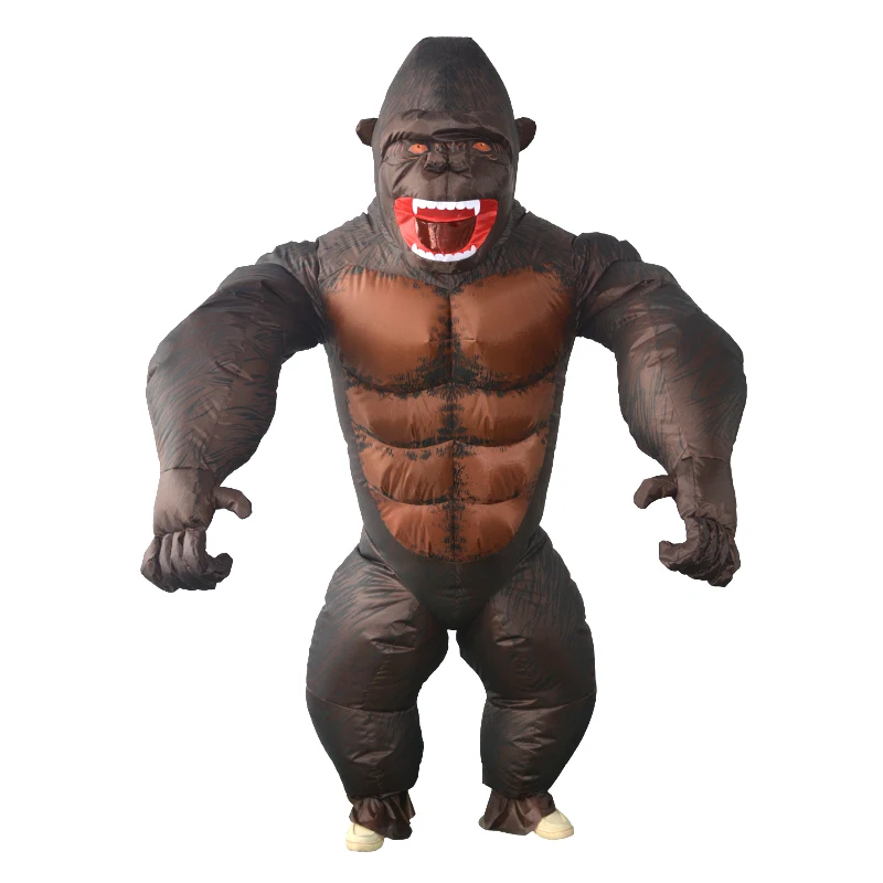 Kingkong надувная Горилла ап лошадь восхождение костюмы для взрослых Хэллоуин Вечеринка Косплей унисекс