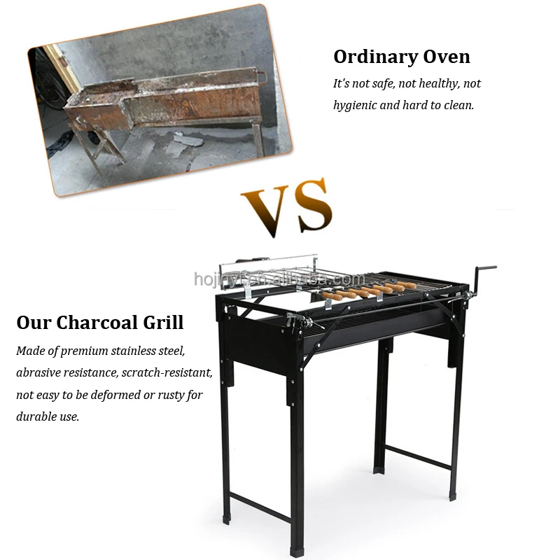 Multifunctional Charcoal Barbecue Grill Outdoor Picnic Garden Party Cooking Foldable Barbecue BBQ Charcoal Grill