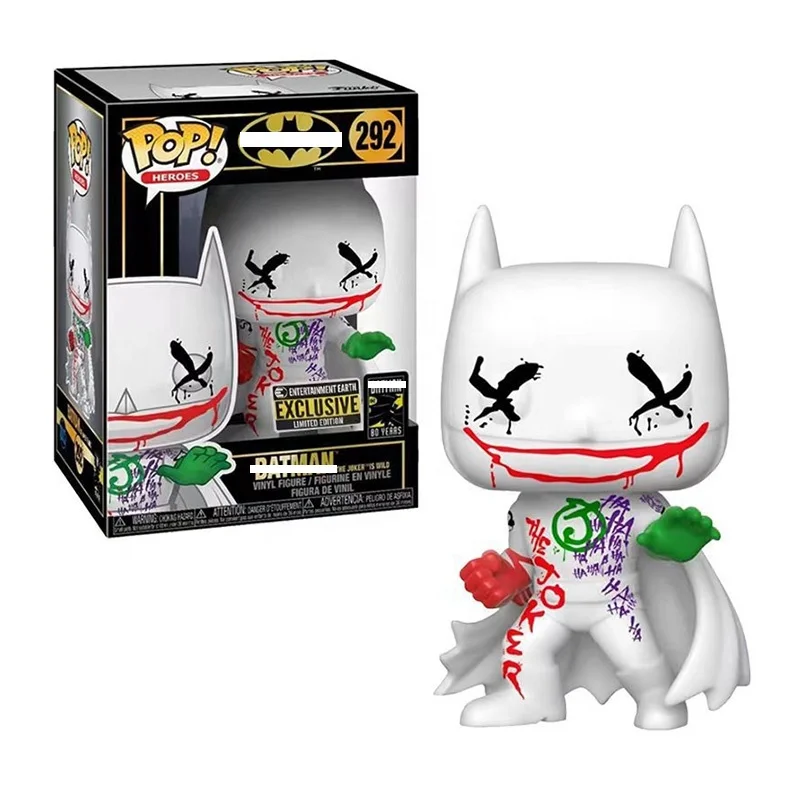 FUNKO POP Movies Super Heroes Bat-man 80 Years The Joker Is Wild 292# Action Figure Toys Vinyl Figurine Limited Edition Model