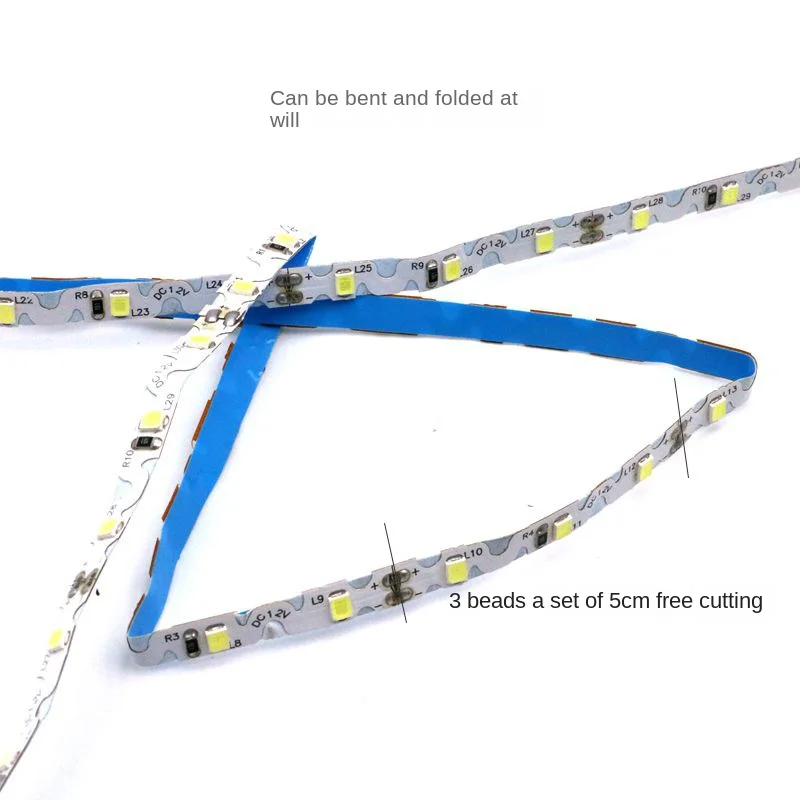 S-Type Waterproof Light Strip 12vled Mini Word Easy Bending Bright Soft Adhesive