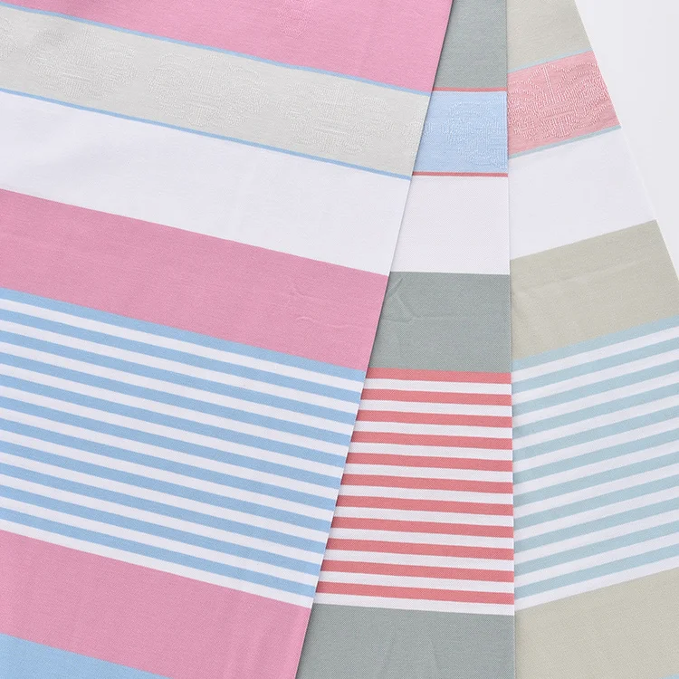 Wholesale Custom Breathable Jacquard  Knit Fabric 95% Cotton 5% Spandex Yarn-Dyed Fabric For Polo Shirt