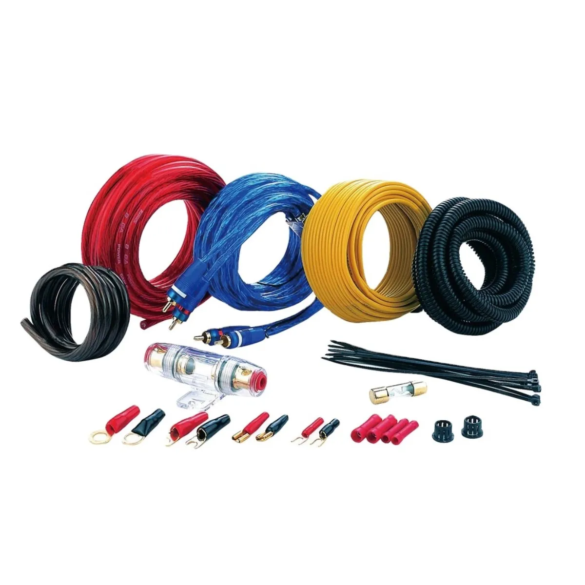 Custom OFC CCA TCCA Wiring Kit Soft Flexible Audio Car installation Amplifier Amp Wiring Kit Car Installation Wiring Kit