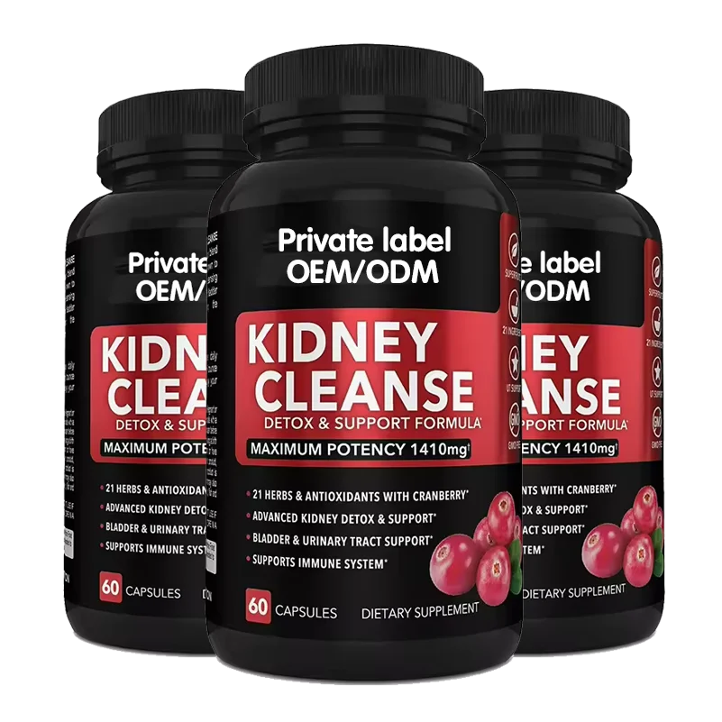 Private label Kidney Cleanse Detox Capsules Cranberry Juniper Buchu Extract Supplement Antioxidant Immune Support Capsule