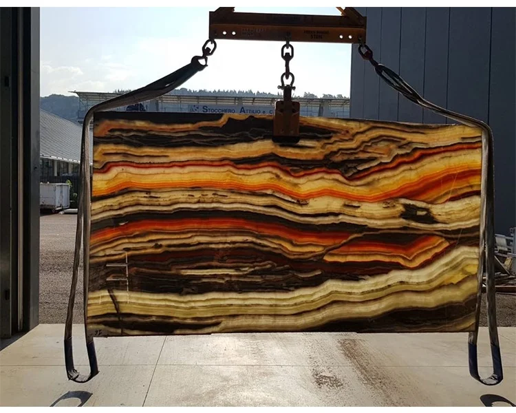 Nature Marble Rainbow Slab Backlit Onyx Panel For Kitchen Room Wall Onyx Led Backlighting Onyx Marble Led Top Design