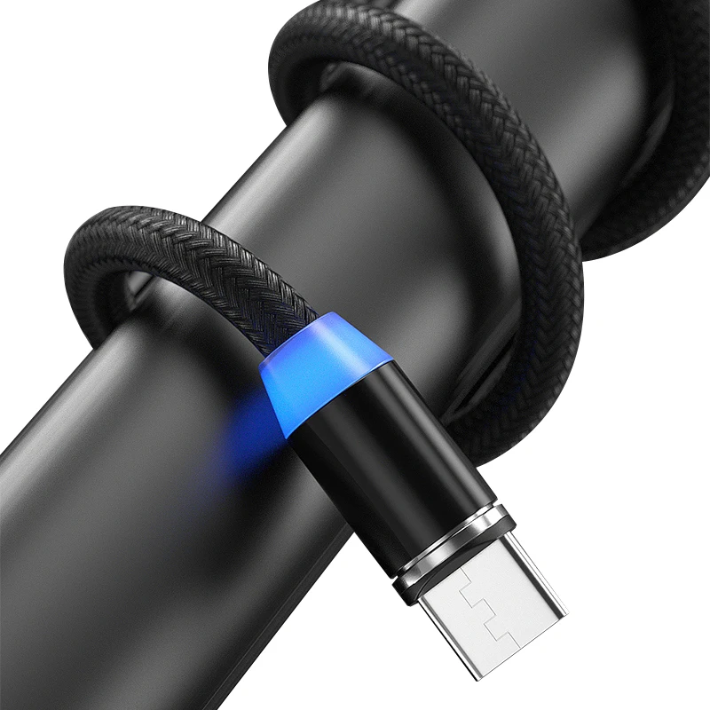 3A Fast 3 in 1 360 Degrees Magnetic LED quick Mobile Charger strong new arrival fast 8pin magnetic usb cable