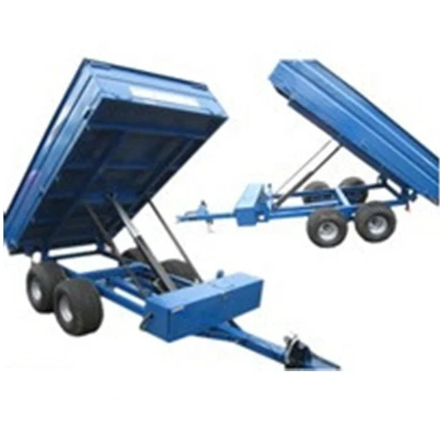 
CE 4 wheels Tractor Hydraulic Dump Trailers /Farm Equipment tipper trailer with motor pump suit tractor atv utv 