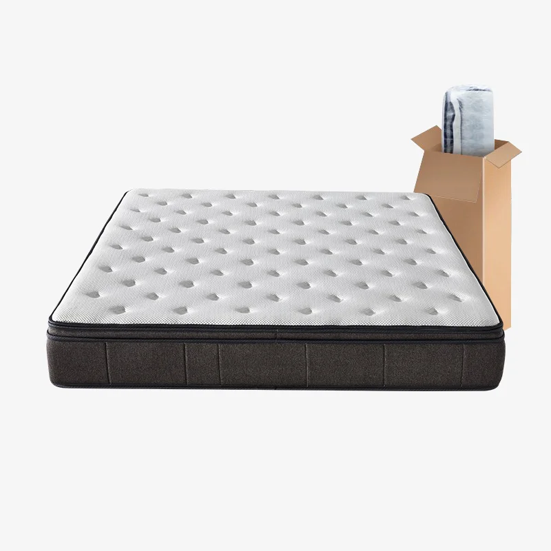 Double Queen King Full Size Latex Hybrid Foam Mattress Roll up in Carton Box for Bedroom or Hotel General Use Furniture