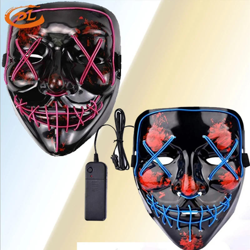 led flashing face mask led face mask halloween