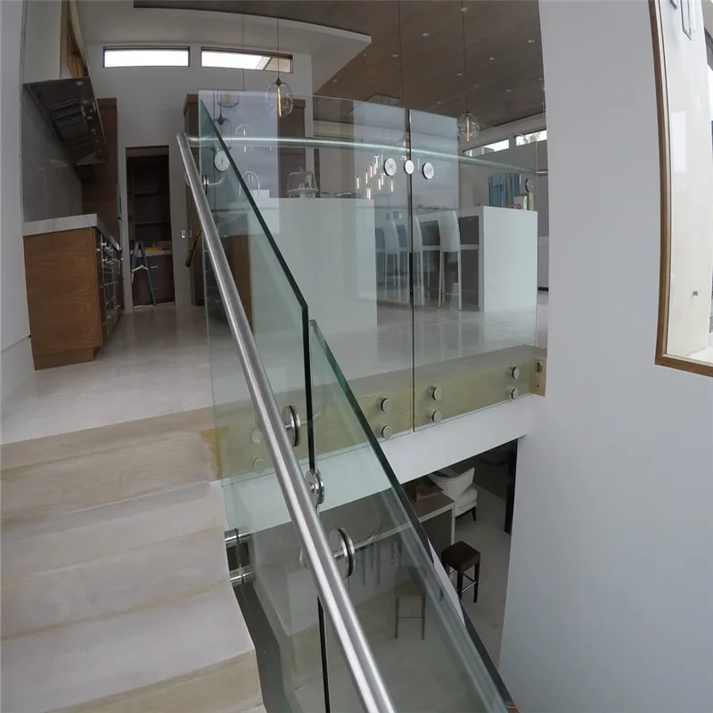 Glass railing studs glass panel railing aluminum crystal glass stair railing balusters