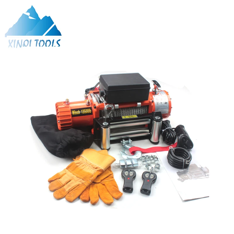 XINQI 13500lbs 4x4 12v Cheap Portable Electric Winch For Outdoor Offroad