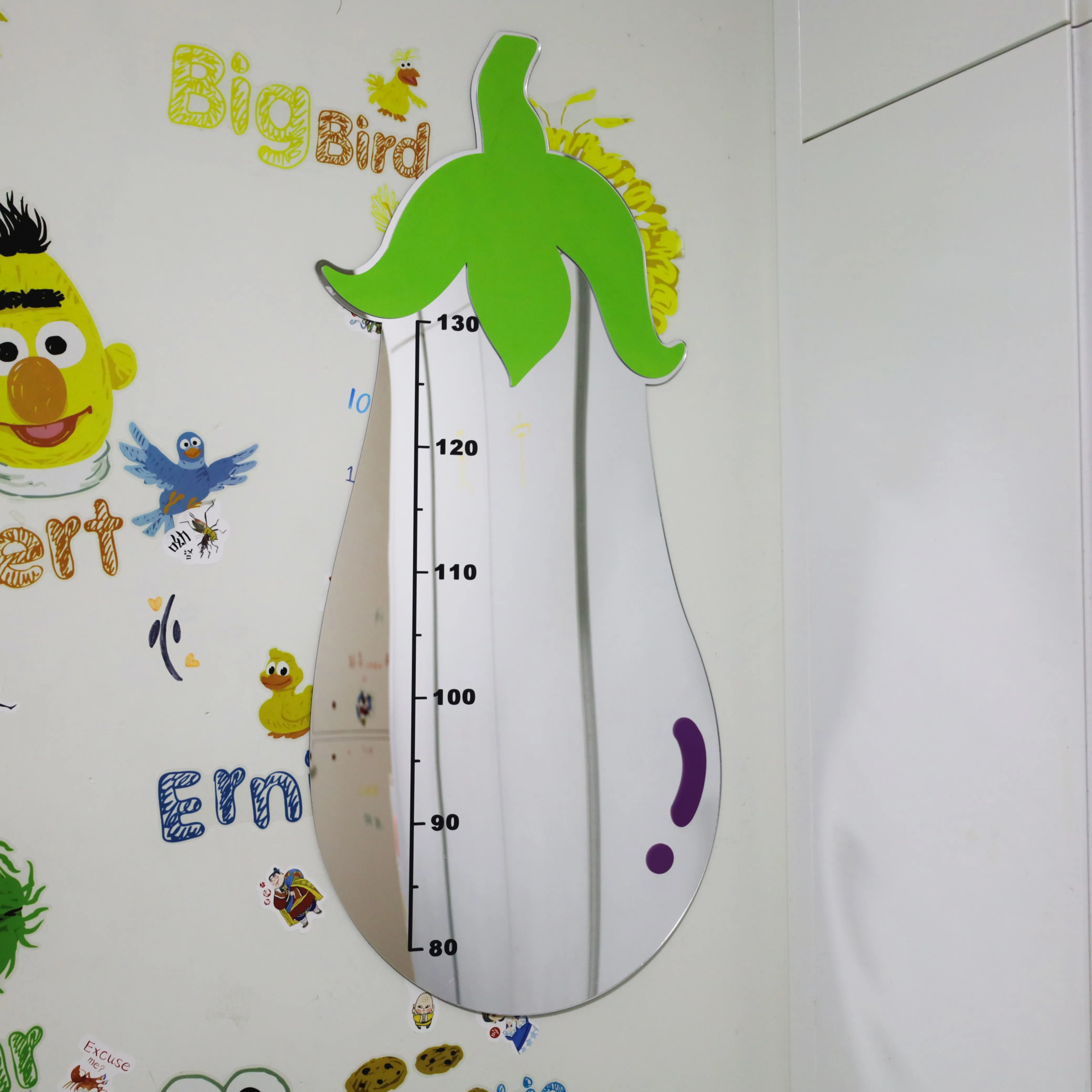 Novelty Acrylic Growth Chart Kids Toddler Preschool Gift Height Ruler Wall Decor Mirror Watch Me Grow Gift