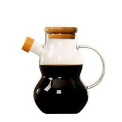 250ml 300ml 500ml High Borosilicate Glass Bottle Olive Oil Sauce Condiment Cooking Oil Dispenser For Kitchen