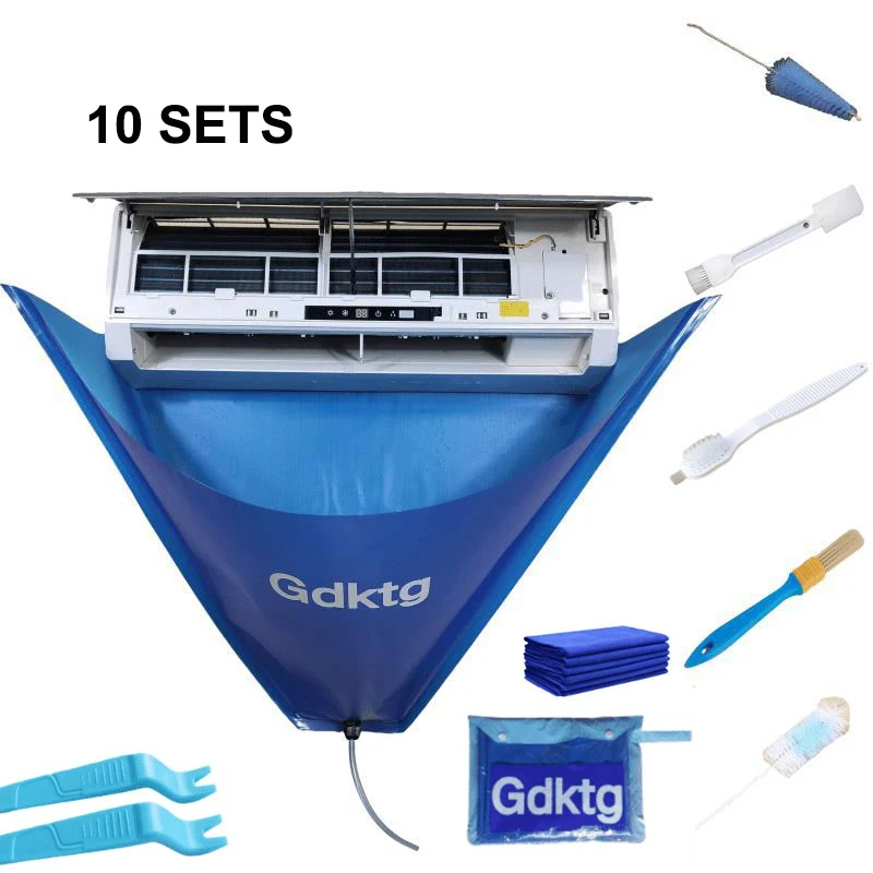 10 в 1 Водонепроницаемая Крышка для очистки кондиционера с водопроводными трубами, защита от пыли, чехол для очистки