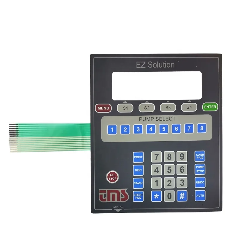 Zhongshan Membrane Switch molded plastic keypad Optimal Membrane Overlay Integration Molded buttons over rubber keypad