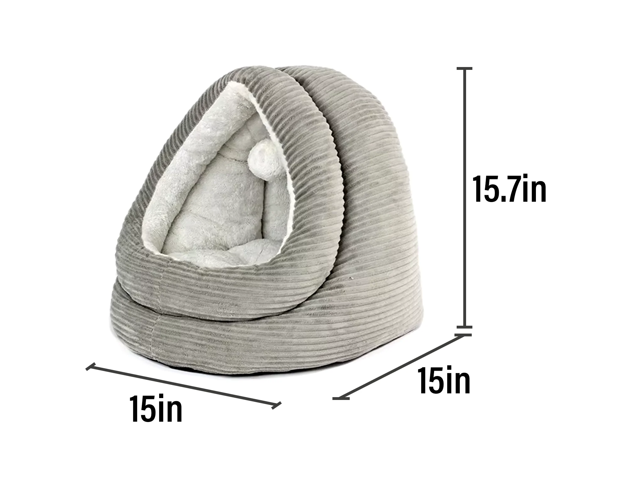 C4P Wholesale plush cat nest warm removable cushion hanging ball semi-closed pet bed