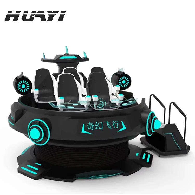 9D VR 360 UFO Flight Simulation Chair Home Compatible 5 Seat PC Simulated Motion Outdoor Compatible VR Cinema Chair