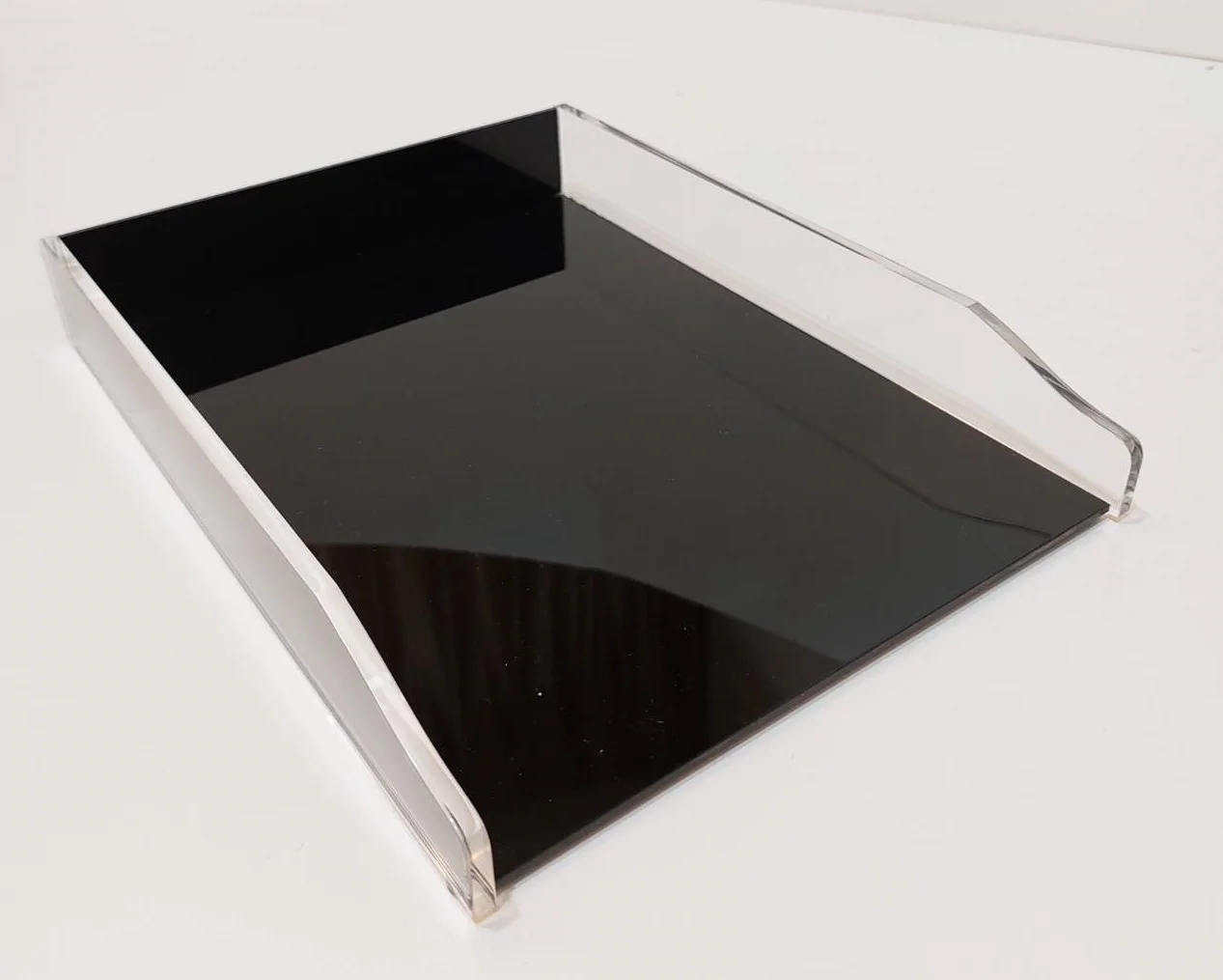 Wholesale Premium Well-Polished Edges File Holder Tray Durable Acrylic Office Desk File Organizer