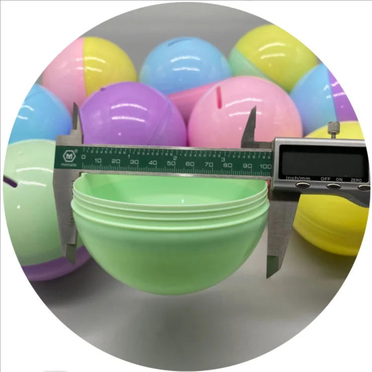 Jn2022 Wholesale 100mm Twisting Ball Bath Toys Custom Plastic Capsule Vending Empty Toy Capsules for Kids Suppliers