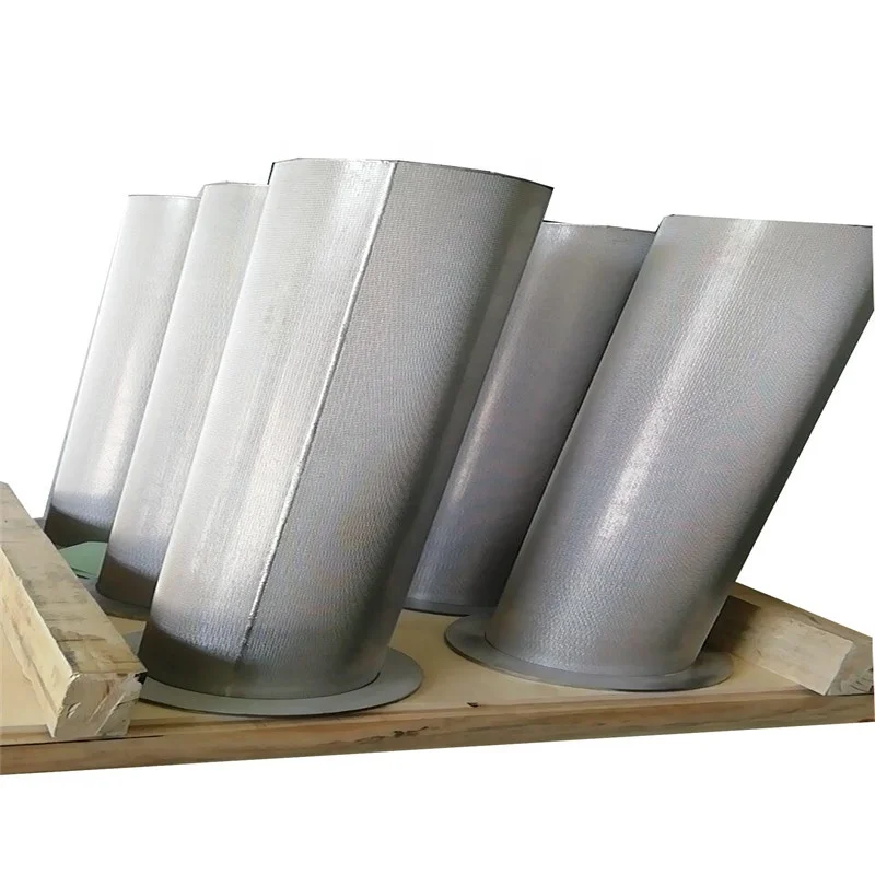 40 micron stainless steel sintered fiber separator industrial air compressor heavy duty dust air metal cartridge filter element