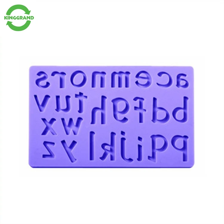 Food grade New design diy food grade cake decoration alphabet silicone molds ice tray