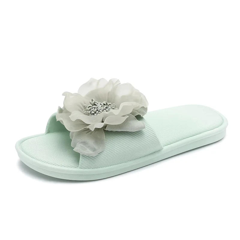 
camellia flower wholesale fashion new style TPR soft sole home bedroom slippers for women 