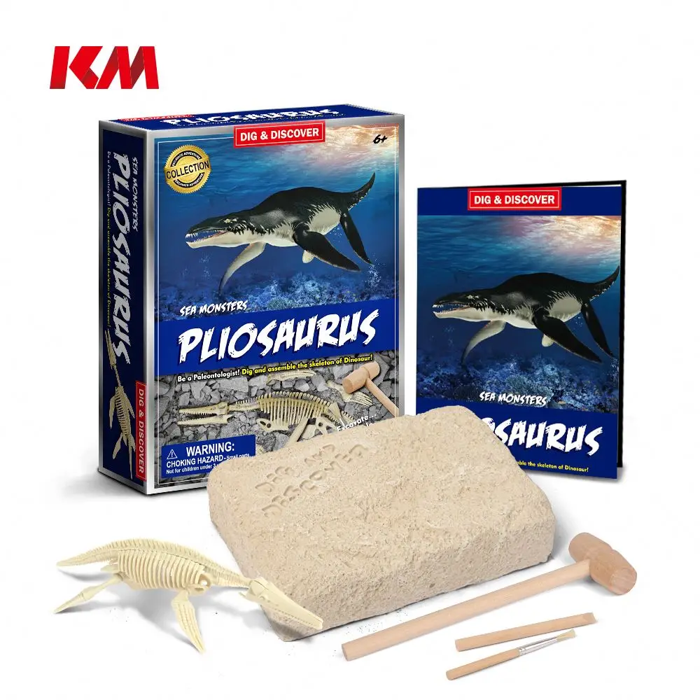 Образовательная игрушка с логотипом на заказ, набор для сборки 3d-динозавров, живопись, скелет, фольга, пластиковая игрушка-Динозавр для детей