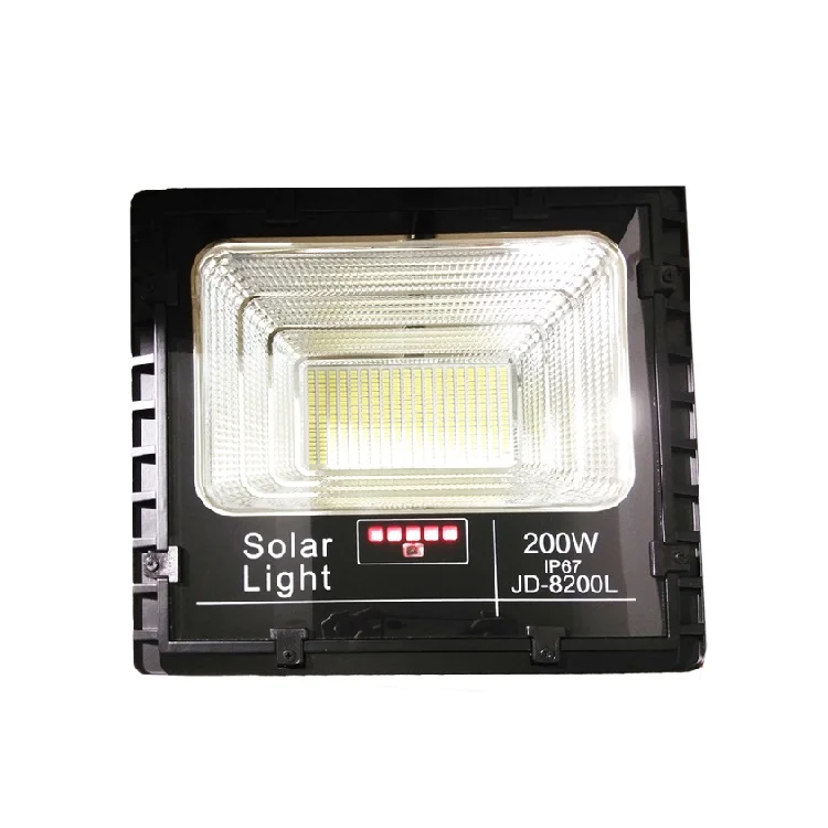 Remote Control Reflector Solar Flood Lights with Battery Charge Indicator, High Lumens 200W Solar Light Reflector