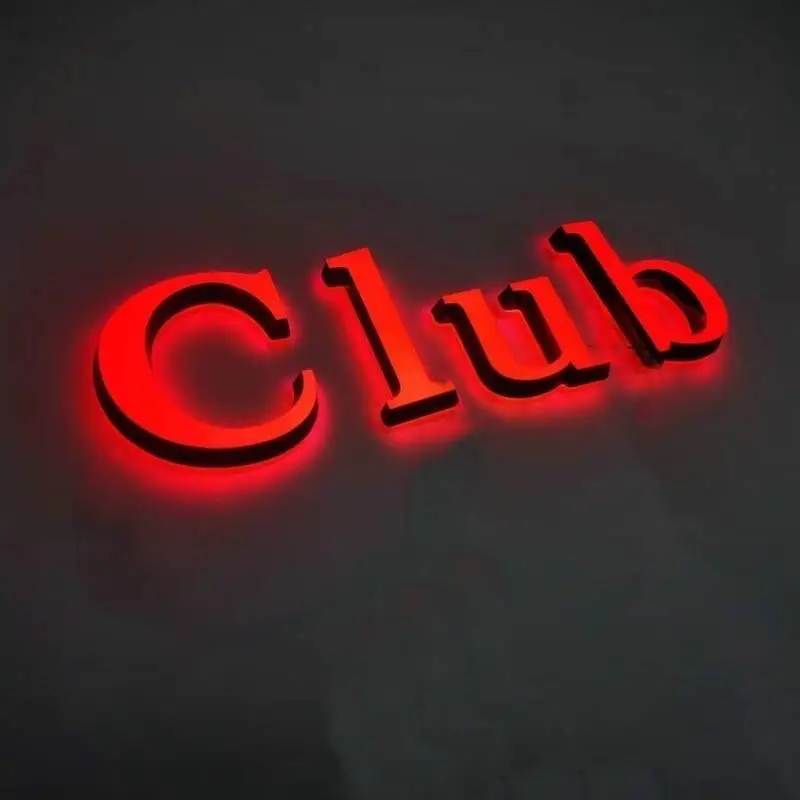 Custom 3D led logo sign Beauty Salon Shop Acrylic Business Sign Name Board led letter lights wall sign