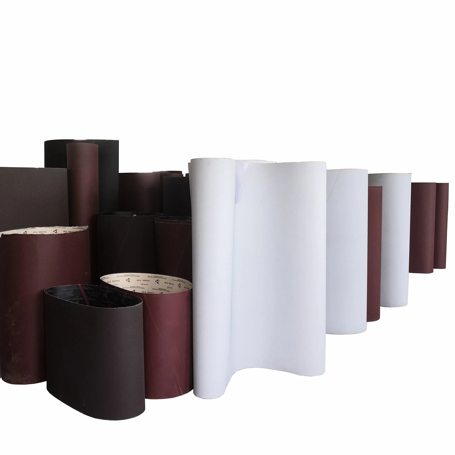 1350*2300mm white coating anti-clogging silicon carbide abrasive E-wt paper base wide sanding belt for grinding wooden product