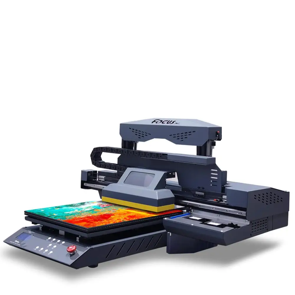 Focus digital cheap direct to garment A4 size inkjet dtg flatbed printer