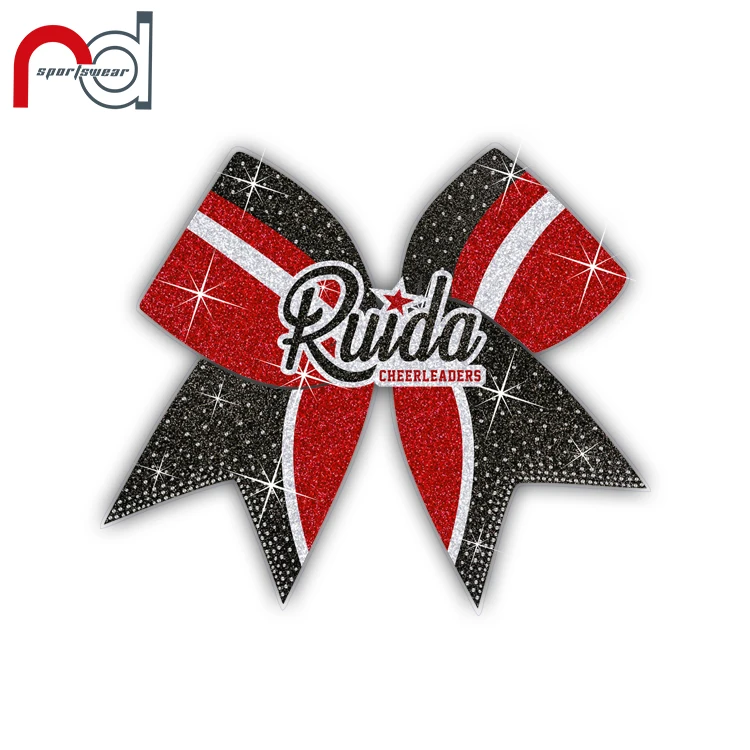 Cheer Bow Strip Rhinestone Transfer Cheerleading Competition Adults Cheer Wear Cheer for Girls Hair Bow