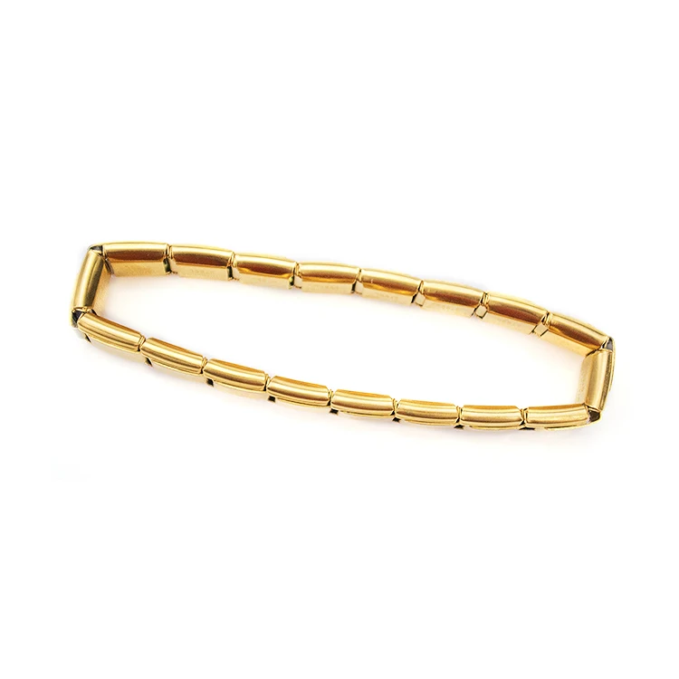 Classical Stainless Steel Excellent Polish Tourmaline Energy Bracelets