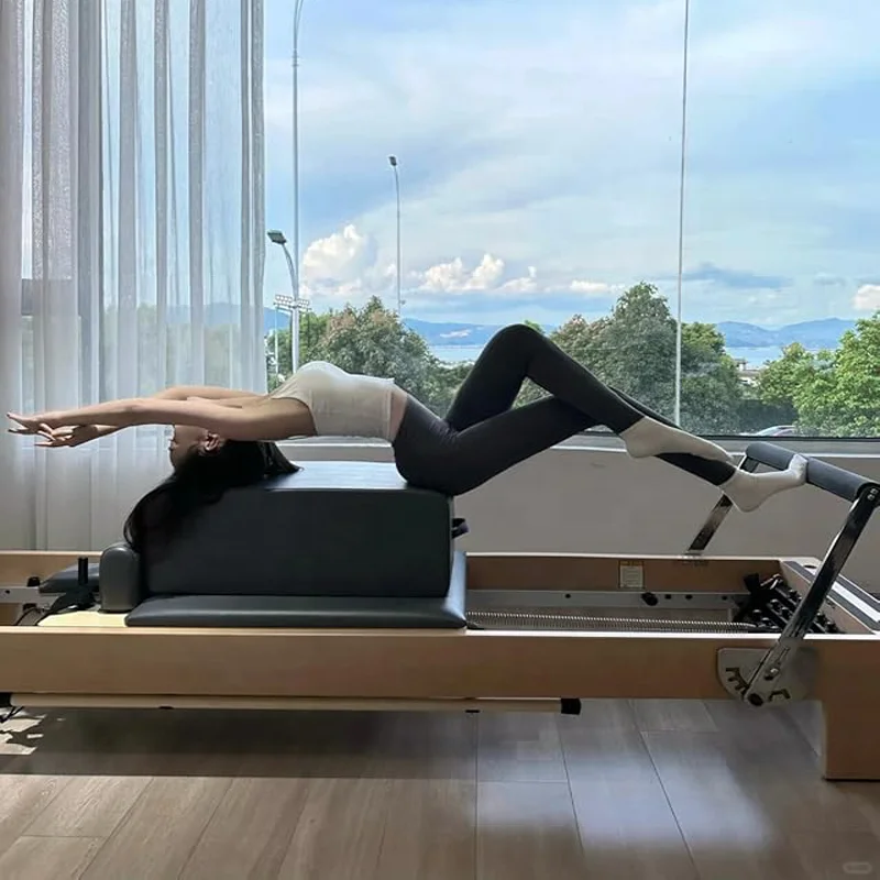 Retail Cheap Yoga Bed Machine Color Customize Maquina Ejercicio Wood Cama De Reformador Bed Machine Fitness Pilates Reformers