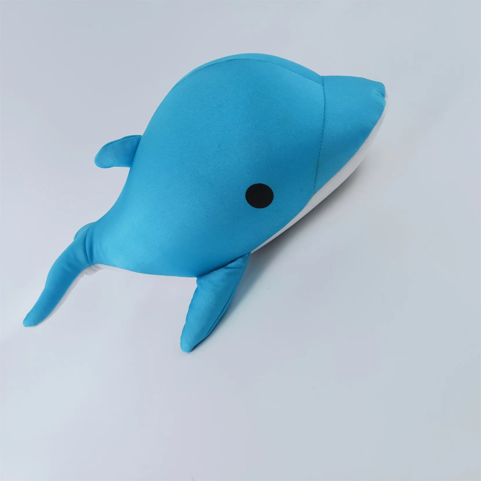 Cheap price super soft light dolphin cushion cute blue sea animal pillow stuffed with EPS foam beads soft dolphin toy