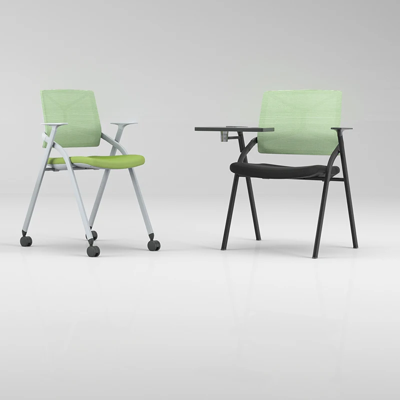 Silla de entrenamiento folding training chair H04 university lecture chair with writing table pad wheels conference room chair