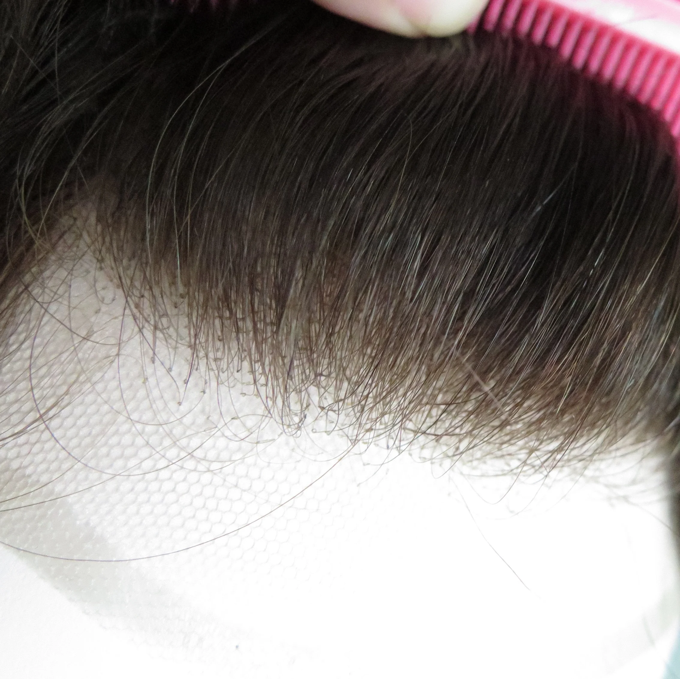 High Standard All French Lace Invisible Nature Hairline Toupee for Men