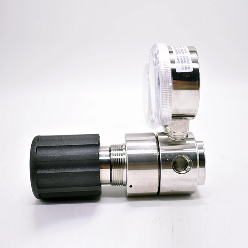Stainless Steel High Pressure Laboratory 1/4npt 1/2npt Air Helium Co2 Cl2 1st Stage Double Gauge Nitrogen Gas Pressure Regulator