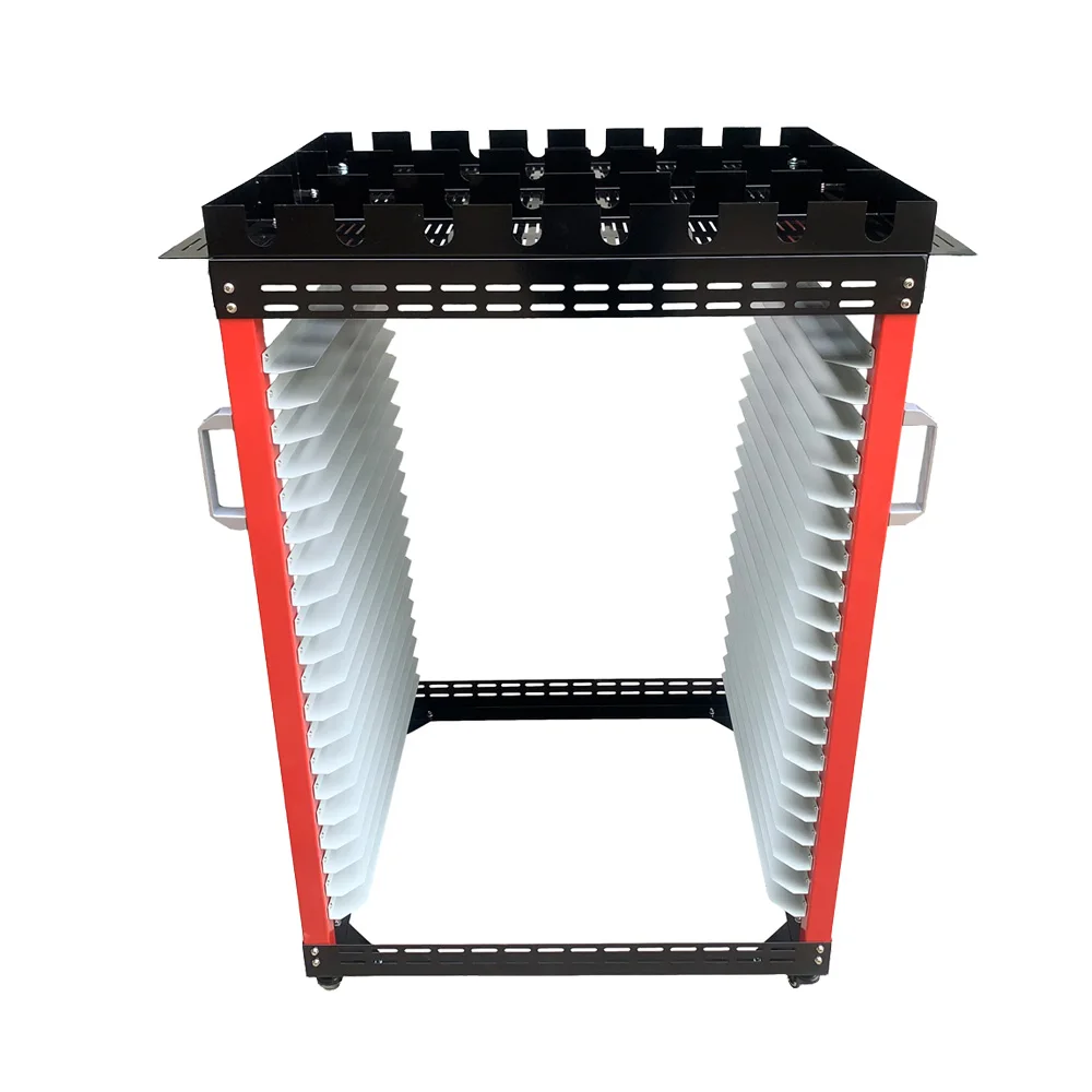 20 screens multi-function silk screen printing frame rack cart screen drying equipments