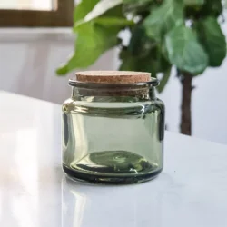 3 oz 7 oz Brown Clear Green Candle Jar Vessels Suppliers Amber Candle Jars With Cork Lids For Candle Making