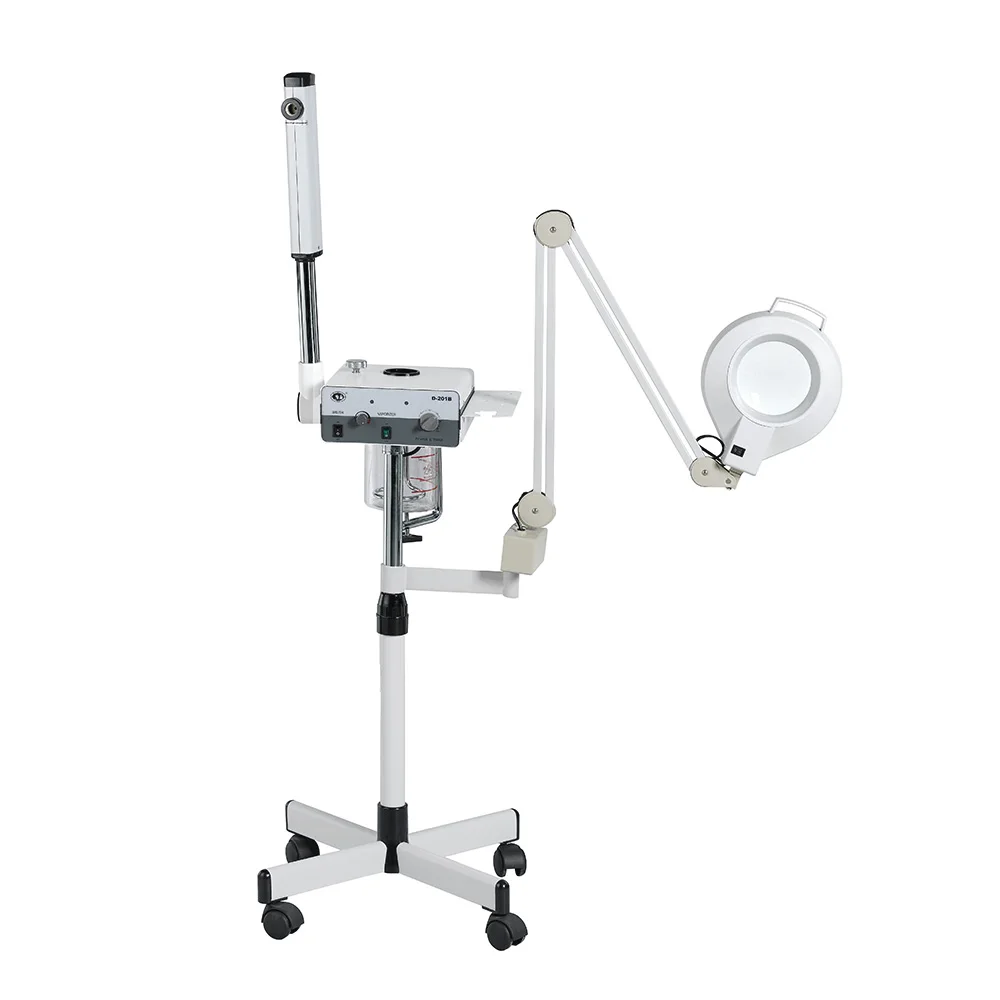 DTY beauty equipment multifunctional facial machine stand ozone professional steamer massager cleanser magnifying lamp