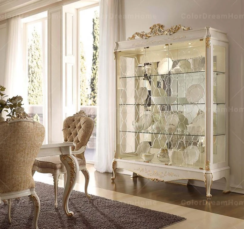 French antique glass display cabinets dining room furniture