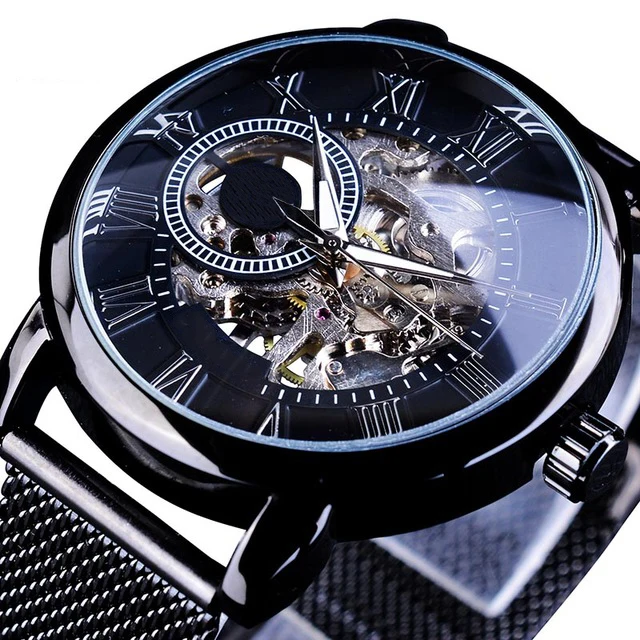 Brand Luxury Mechanical Men Watches Skeleton Automatic Gold Masculino Waterproof Self-winding Clock Stainless Steel Hombr