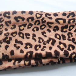 Пользовательская ткань из искусственного меха норки с леопардовым принтом, ткань из искусственного меха