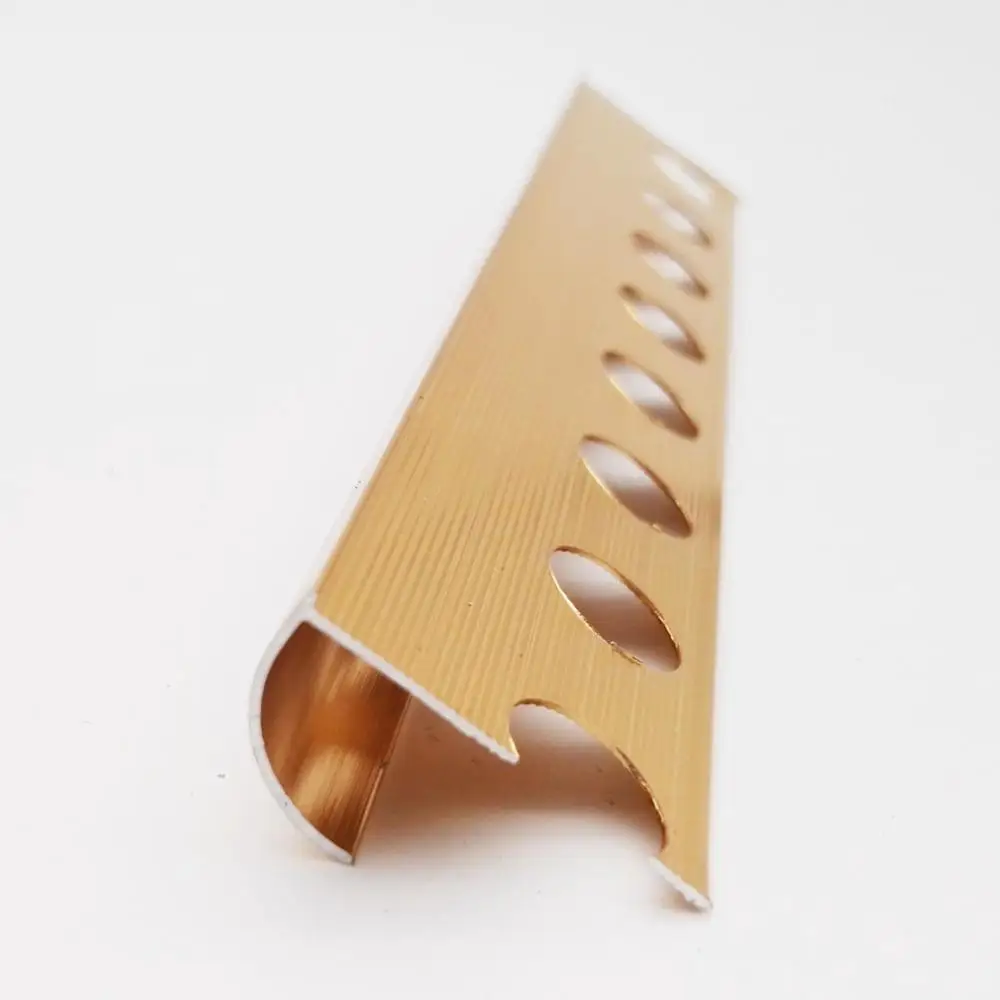 12mm Aluminum External Round Open Kitchen Bathroom Ceramic Tile Edging Trim Corners