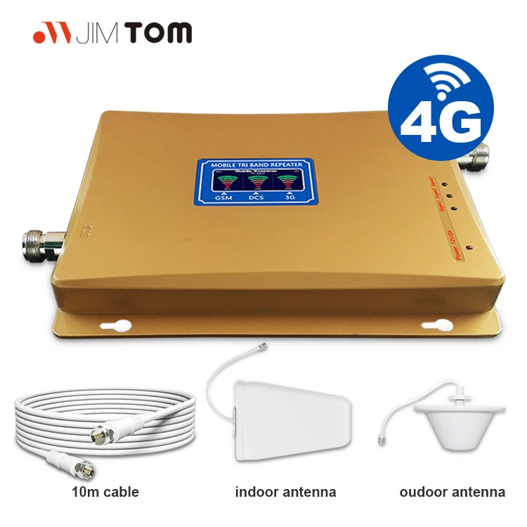  Gsm ретранслятор 900 1800 2100 мобильный 2G 3G 4G для домашнего использования трехдиапазонный усилитель сигнала сотового