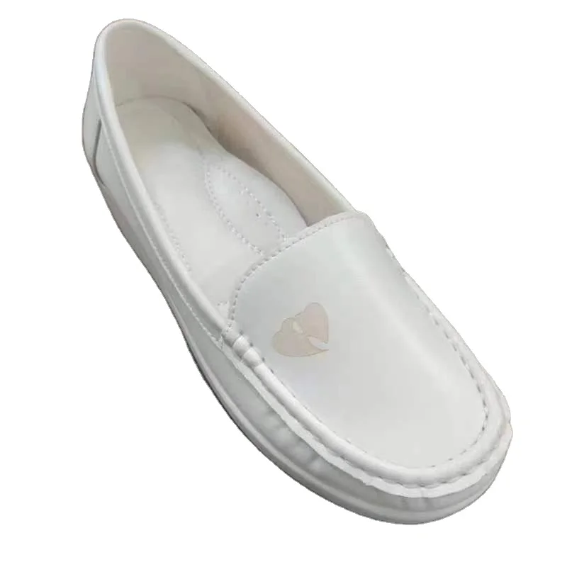 OEM & ODM Chinese manufacturer high quality white nurse loafer shoes comfortable white hospital shoes for ladies