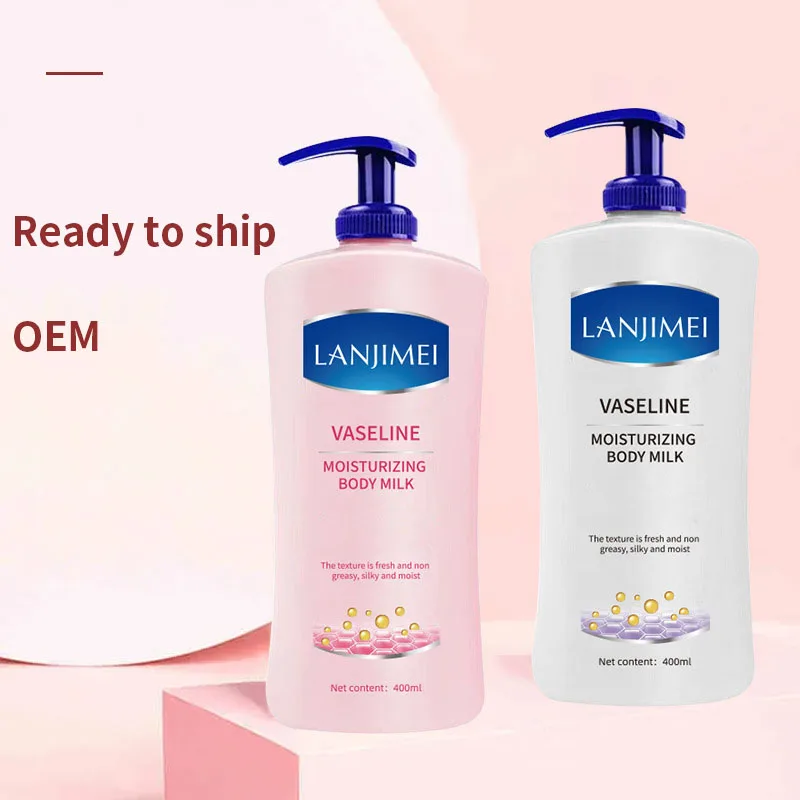 In stock wholesale 400ml moisturizing whitening body milk vitamin E nicotinamide body lotion